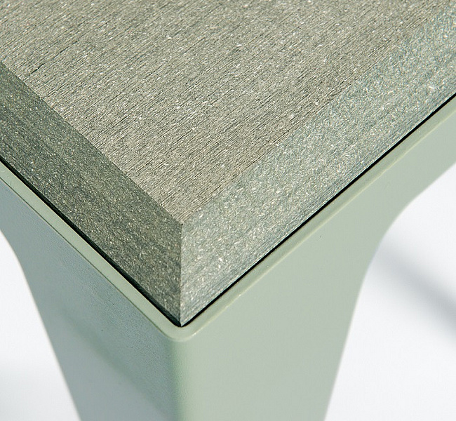 Detailbild Möbelstück WYE Detailbild eines mintgrünen Hockers